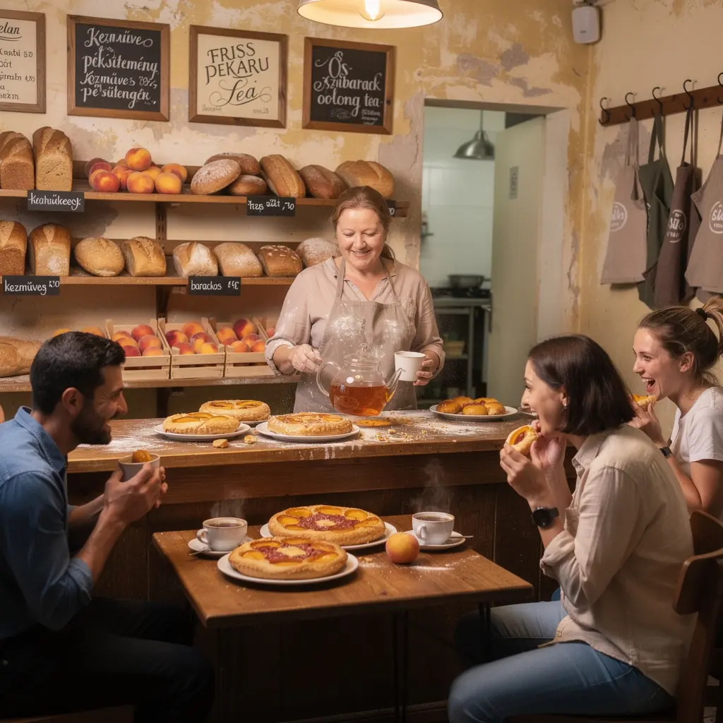 Sok színű gyümölcsök és levelek egy tálban, a tea élénk ízét tükrözve.